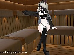 Sauna foot perv gets My Feet in the face POV VRChat