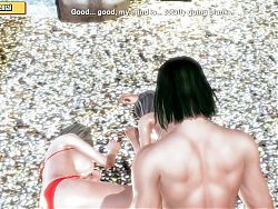 3D - Hot sex scene with co-worker at hot spring.