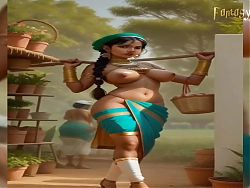 Indian village sexy girls Ai stable transformation 